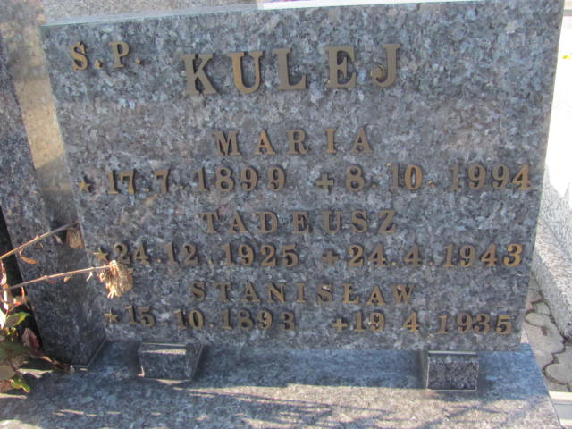 Tadeusz Kulej 1925 Kłobuck - Grobonet - Wyszukiwarka osób pochowanych