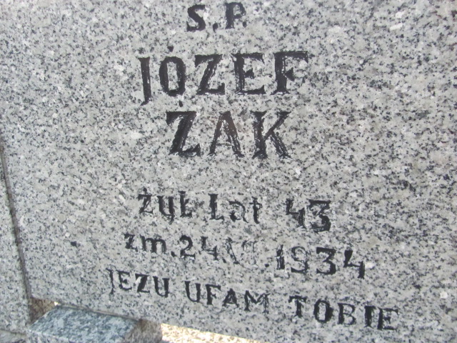 Józef Żak Kłobuck - Grobonet - Wyszukiwarka osób pochowanych