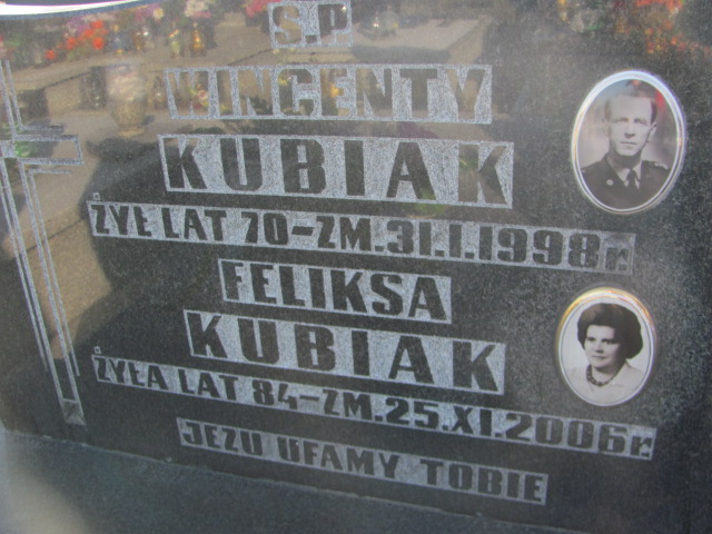 Wincenty Kubiak Kłobuck - Grobonet - Wyszukiwarka osób pochowanych