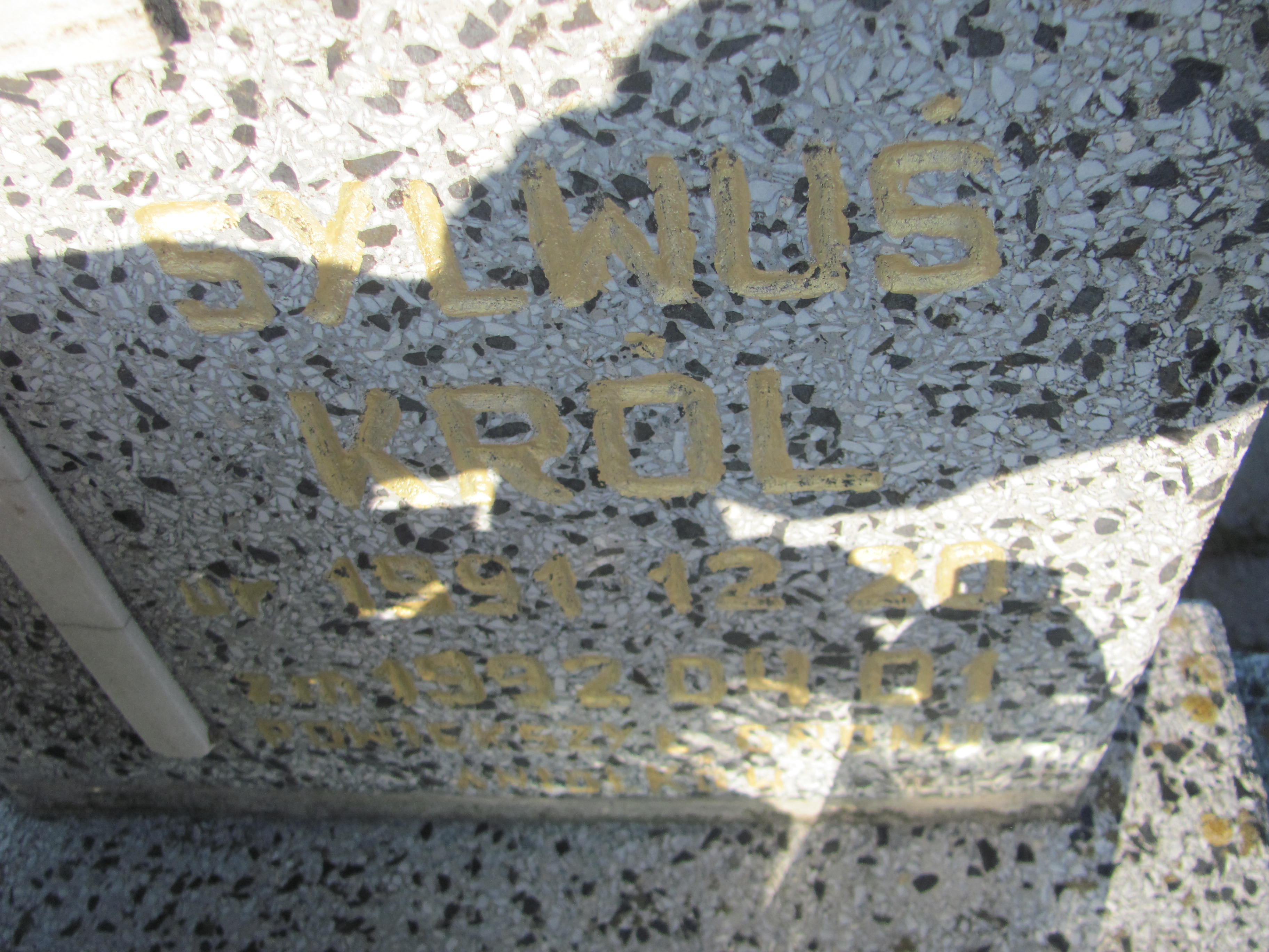 SYLWUŚ Król 1991 Kłobuck - Grobonet - Wyszukiwarka osób pochowanych