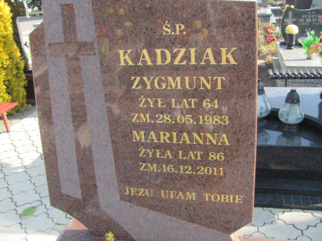 Marianna Kadziak Kłobuck - Grobonet - Wyszukiwarka osób pochowanych