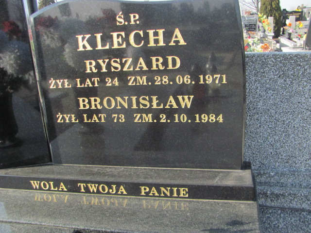 Ryszard Klecha 1947 Kłobuck - Grobonet - Wyszukiwarka osób pochowanych