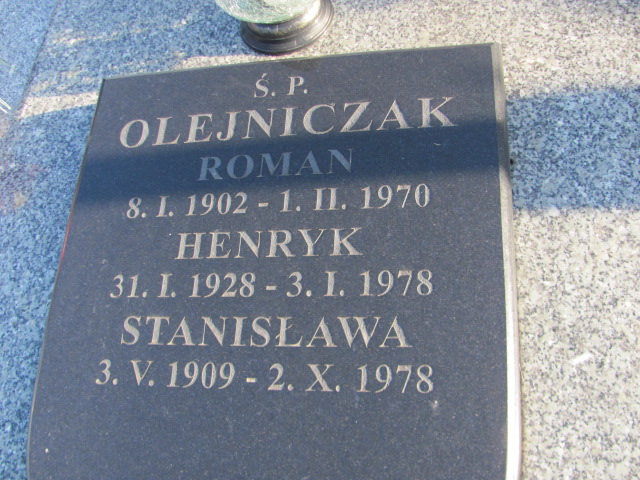 Henryk Olejniczak 1928 Kłobuck - Grobonet - Wyszukiwarka osób pochowanych